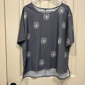 Great blouse with white print